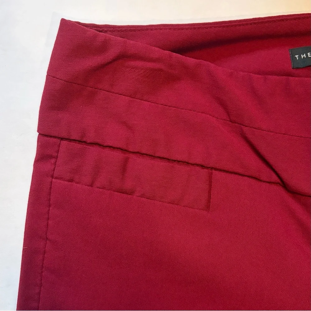 The Limited Deep Red Bootcut Dress Pants 4 Stretch Mid Rise Career Trousers EUC